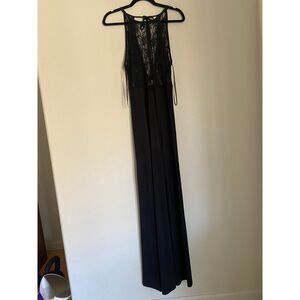 Windsor Black Lace Floor Length Sheath Slip Gown Y2K SIZE M